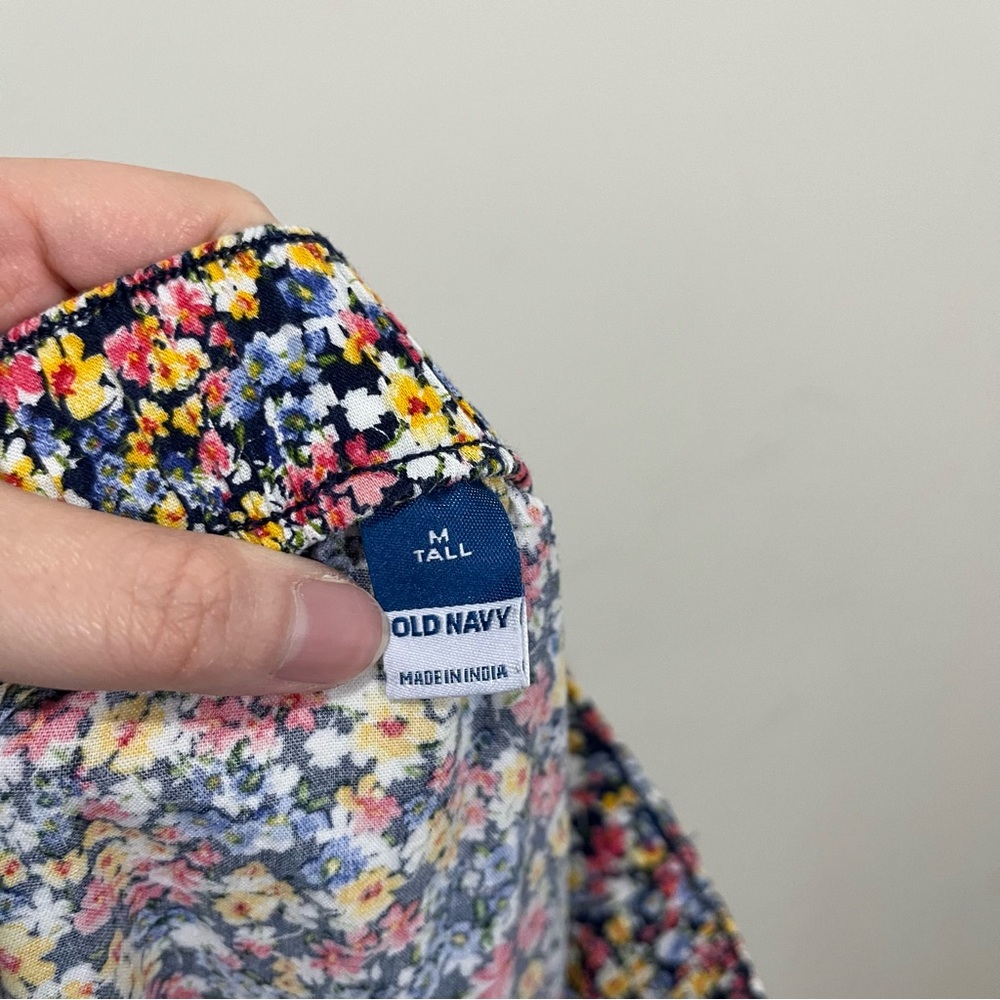 Old Navy Tiered Ditsy Floral Maxi Midi Skirt Sz M Tall Prairiecore Cottagecore - Picture 2 of 13